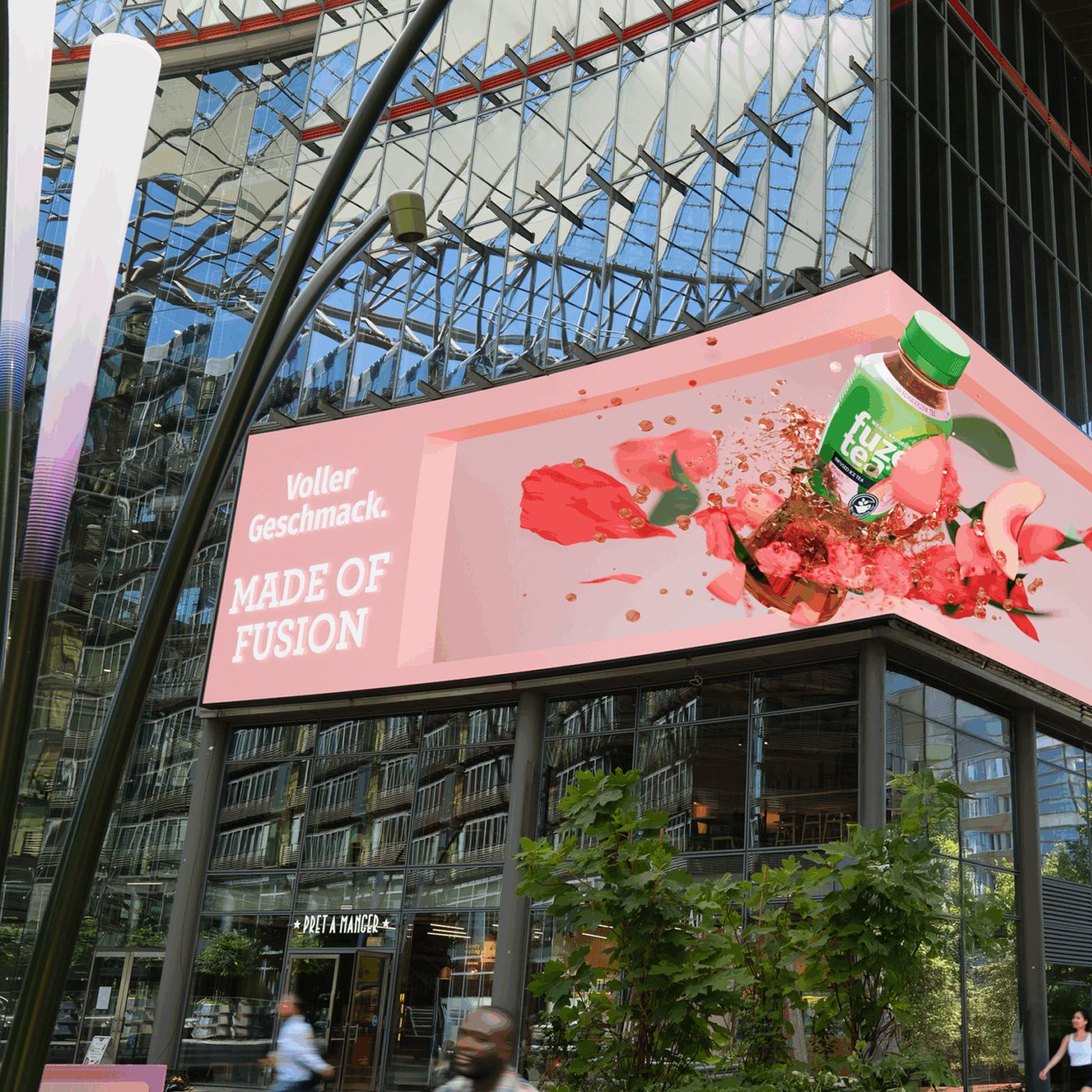 3D-Clip auf dem HYGH Center Display am Potsdamer Platz